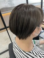 フープヘアー(HOOP.HAIR)&nbsp;ぱつっとショート×オリーブアッシュ
