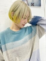 ハート(HART)&nbsp;ホワイト×イエロー×ボブ