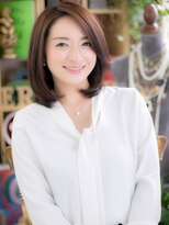 カバーヘア イヴ 戸頭店(COVER HAIR EVE)&nbsp;小顔かき上げダークアッシュワンレン大人ボブc5戸頭20代30代40代