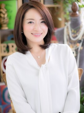 カバーヘア イヴ 戸頭店(COVER HAIR EVE) 小顔かき上げダークアッシュワンレン大人ボブc5戸頭20代30代40代