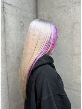 ガナンシア 横浜本店(ganancia) フェイスフレーミンググラデーション・ホワイト・ティンセル