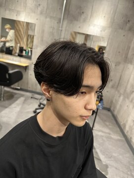 ビカムメンズヘアー 栄店(become men's hair) 【ニュアンスパーマ×センターパート】名古屋栄メンズヘアカット