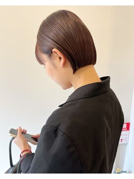 フォト イケブクロ(foto IKEBUKURO) 切りっぱなしボブピンクブラウンブリーチ髪質改善レイヤー池袋