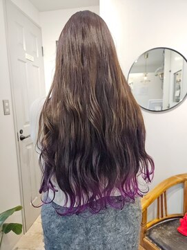 ヘア ケア ディエイチケー(HAIR CARE DHK) スーパーロングヘアの裾カラー