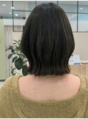 ナチュラルボブ/アッシュブラウン/ぱっつんボブ/20代30代に人気