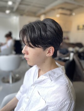 ソイクフ 高田馬場店(SOY-KUFU) 20代30代40代◎スーツ刈り上げ短髪ニュアンスパーマスタイル