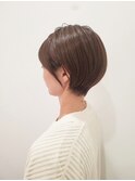 丸みショート/グレージュ/耳かけショート【齋藤】