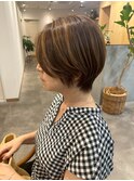 ショートボブ/ショート/ハイライト/20代/30代/40代/50代