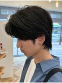 メンズヘアカット☆毛流れセンターパート韓国ウルフカット本厚木
