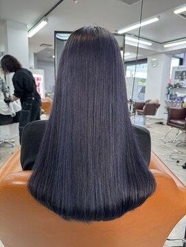 リシャルム 新保店(Re charme) 【透明感抜群】ブルーグレージュ×艶髪ストレート