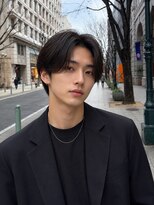 Men's LOOPA【メンズルーパ】三宮/元町/メンズパーマ/曲がる縮毛矯正/眉毛カット&nbsp;センター分け/短髪/コンマバング/黒髪/神戸/三宮