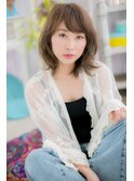 無造作ウェーブ×くせ毛風ミディ【miq 日暮里】