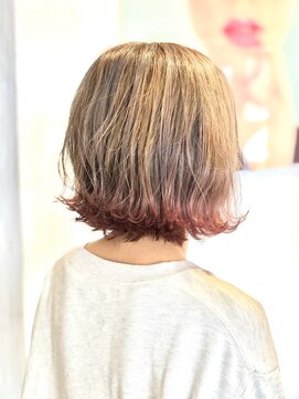 ラボ(LABO) ミルクティーベージュ&裾カラー