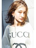 小顔ウルフ＃マロンベージュAラインボブ