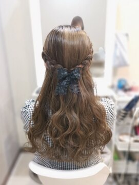 ヘアセットサロン ミント(Hair set salon MINT) 編み込みハーフアップ