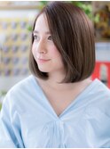 ★グレージュカラー切りっぱなしぶつ切りボブ20代30代40代★9