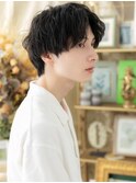 黒髪ツーブロックパーマくせ毛風スパイラルa上尾20代30代40代