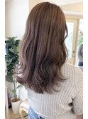 透明感アップ外国人風グレージュセミロング30代40代梅ヶ丘美容室