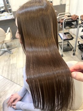 アンジェリカラボ 梅田店(ANGELICA LABO) 川又式髪質改善oggiotto艶々グレージュ