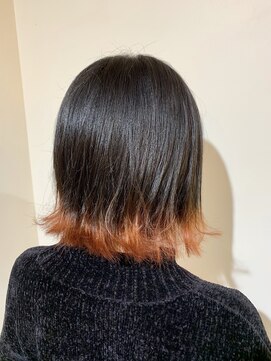 アクト 三鷹店(ACT) オレンジグラデーションボブ