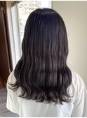 レイヤーカットアッシュカラーグレージュ透明感カラー前髪