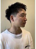【ハクラ】スパイキーショット メンズヘア アップバング 黒髪