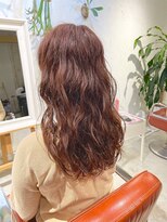 コンビネーション(combination)&nbsp;似合わせパーマ デジタルパーマ オレンジブラウン 前髪パーマ