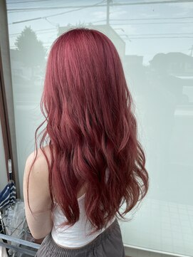 レイフィールド 滝の水店 ブリーチカラーピンク