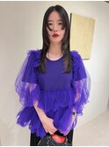 コントラストカラー×顔まわりデザイン