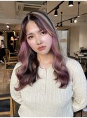 デザインカラー 名古屋美容室 ハイトーン名古屋 ロングヘア