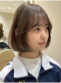 10代/20代/レイヤーボブ/暖色カラー/グレージュ
