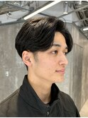 ★刈り上げショートメンズカット/毛流れセンターパート/ハンサム