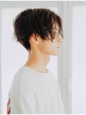 スーツ短髪ツーブロック束感モテる黒髪イメチェンパーマ流行