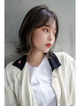 ギークス(GEEKS) 【GEEKS渋谷】くびれボブ/イヤリングカラー/春夏ヘア/グレージュ