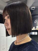 シェノン 心斎橋(CHAINON)&nbsp;ボブ/ミニボブ/切りっぱなしボブ/ワンレン/オリーブベージュ