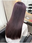 ハイライトカラーくびれヘアアプリコットオレンジ