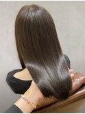縮毛矯正ロング♪コスメストレート髪質改善ココアベージュ