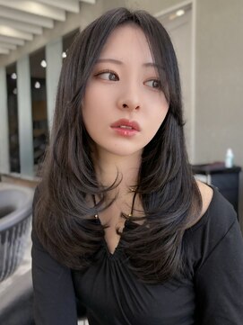 ロンドリメゾン 原宿(Lond re Maison.) チャコール/オリーブグレー/レイヤーカット小顔顔周り韓国原宿