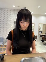 アース 三軒茶屋店(HAIR&MAKE EARTH)&nbsp;個性を際立てる姫カットとブラックヘア【三軒茶屋】