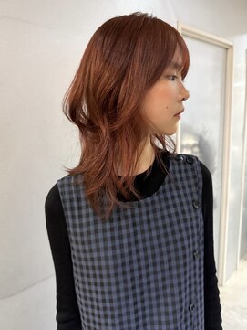 ナループロアボタン(Nalu pu loa BOTAN) レイヤーカット/暖色カラー/ジンジャーカラー