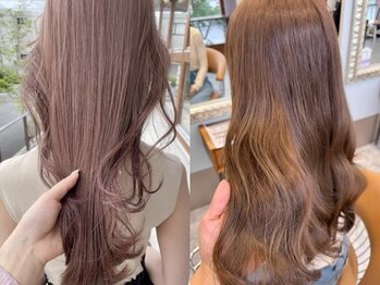 emusalon 前橋川原の写真/ブリーチありハイトーンお洒落カラーや、ブリーチなし透明感UP似合わせカラーが好評◎色落ちも綺麗♪