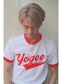デザインカラーレイヤーカットウェットヘア夏オリーブベージュ