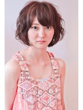 スノッブリコ(snob rico) 【snob rico】ラグジュアリーカールxピンクアッシュブラウン