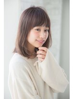 ジョエミバイアンアミ(joemi by Un ami)&nbsp;(joemi)とろみバレイヤージュワンカールロブ斜めバング(花野)