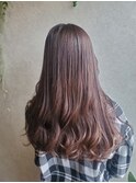 モカブラウンカラー×ケアカラー×ロングスタイル