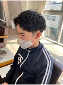 メンズアップバングツイスパショート