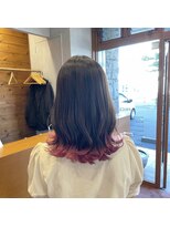 ジールサロン つくば本店&nbsp;ミディアムヘア×裾カラー