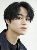 センターパートカルマヘアニュアンスパーマ韓国シャドウパーマ