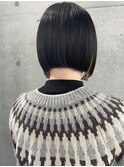 前下がりボブ◎コンパクトボブ暗髪透明感カラーTheC海老名