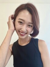 アローラ 三軒茶屋(Allora) 小顔大人女性ボブ　前髪なし　タッセルボブ　耳掛けボブ
